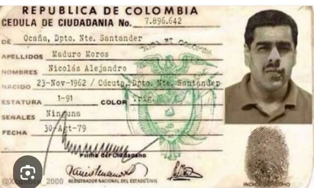 Cédula Colombiana de Maduro