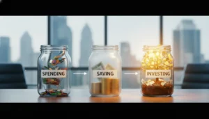 diferença entre gastar, poupar e investir