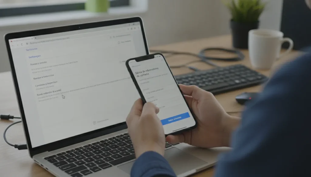 alteração de endereço de e-mail no Gmail
